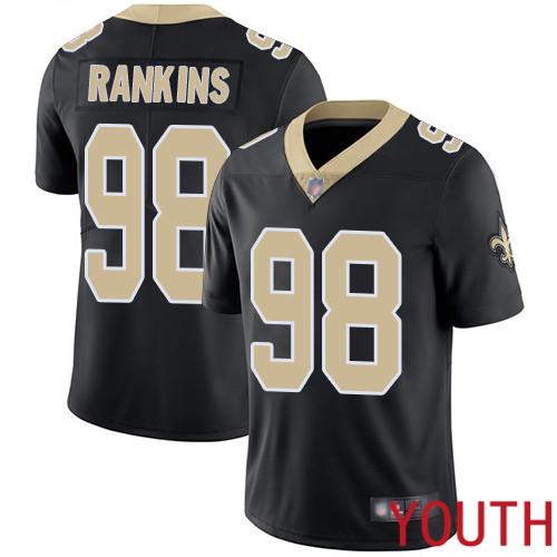 New Orleans Saints Limited Black Youth Sheldon Rankins Home Jersey NFL Football 98 Vapor Untouchable Jersey